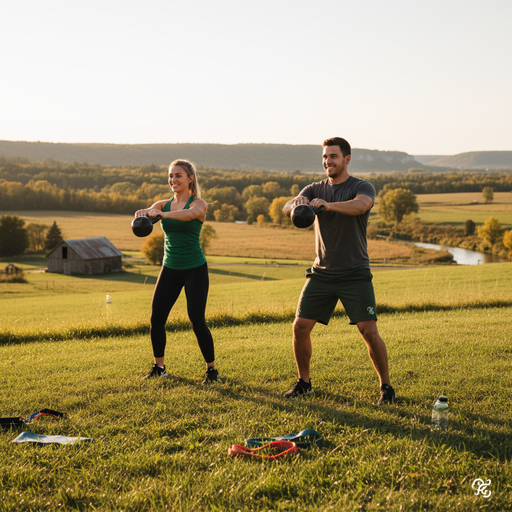 Personal training session with weights and fitness equipment - Winterstrength, personal trainer in Angus, ON